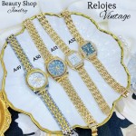 #0001 #A Reloj vintage con pedrería (20¥)