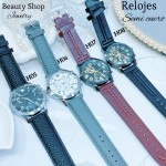 #H Reloj para caballero semi cuero (15.5¥) 