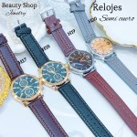 #H Reloj para caballero semi cuero (15.5¥) 