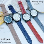 #H Reloj para caballero semi cuero (15.5¥) 