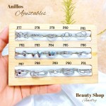 #A Anillos ajustable Baño oro 18 k  p