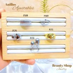 #A Anillos ajustable Baño oro 18 k  p