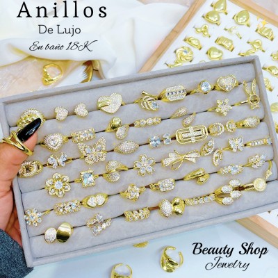 #Y anillos tendencia oro chino 18K  