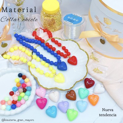 #0 Materiales para collares chicles 