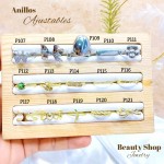 #A Anillos ajustable Baño oro 18 k  p