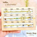 #A Anillos ajustable Baño oro 18 k  p