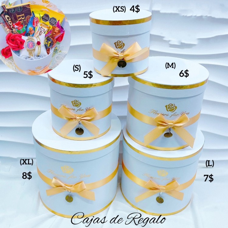 Cajas de regalo redonda te incluye 5 piezas 