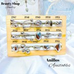 #A #L anillos tipos chunky oro chino plateado