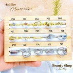 #A Anillos ajustable Baño oro 18 k  p