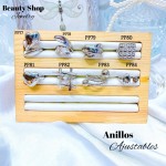 #A #L anillos tipos chunky oro chino plateado