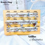 #A #L anillos tipos chunky oro chino plateado