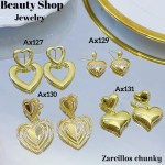 #Ax zarcillo lujos tipo gold field 18k 12&