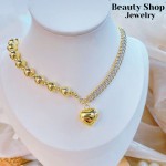 cadena balin con pedreria oro chino