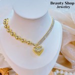 cadena balin con pedreria oro chino