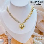 cadena balin con pedreria oro chino