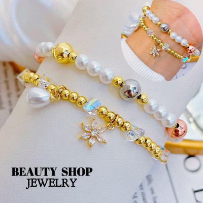 pulsera doble balin con dije 