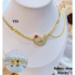 #T juego cadena oro chino 18&