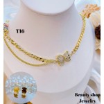 #T juego cadena oro chino 18&