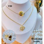 #T juego cadena oro chino 18&