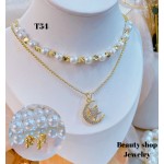 #T juego cadena oro chino 18&