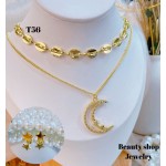 #T juego cadena oro chino 18&
