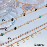 #tobillera oro chino 18k 9&
