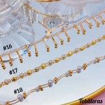 #tobillera oro chino 18k 9&