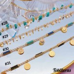 #tobillera oro chino 18k 9&