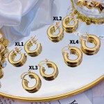#XL Zarcillos de lujo oro chino new 15&