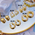 #XL Zarcillos de lujo oro chino new 15&