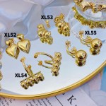 #XL Zarcillos de lujo oro chino new 15&