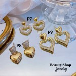 #P zarcillo con piedra oro chino 21.5&