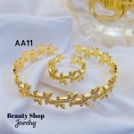 #A juego pulsera con anillo oro chino 18k 32&