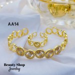 #A juego pulsera con anillo oro chino 18k 32&