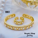 #B juego pulsera con anillo perla 42.50&