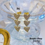 #P zarcillo con piedra oro chino 21.5&