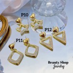 #P zarcillo con piedra oro chino 21.5&