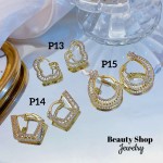 #P zarcillo con piedra oro chino 21.5&
