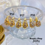 #P zarcillo con piedra oro chino 21.5&