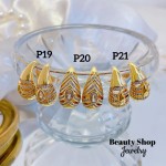#P zarcillo con piedra oro chino 21.5&