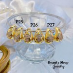 #P zarcillo con piedra oro chino 21.5&