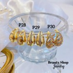 #P zarcillo con piedra oro chino 21.5&