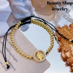pulsera balin con dije oro chino 18k 12&