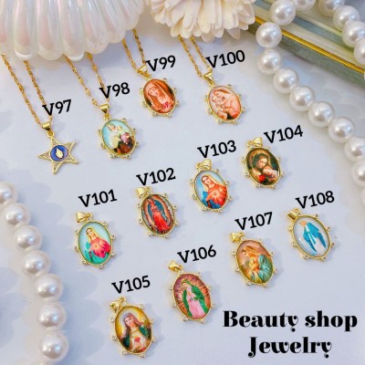 #v cadena religiosa (12.50&con cadena) con cadena ajustable 2.70$