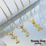 Cadena letra corona oro chino (&9.5）