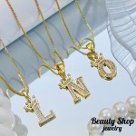 Cadena letra corona oro chino (&9.5）