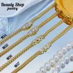 #M Pulsera oro chino  lujo oro (&9.5）