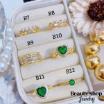 #B Anillos lujo ajustable Baño oro 18k  （&10）