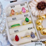 #B Anillos lujo ajustable Baño oro 18k  （&10）