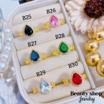 #B Anillos lujo ajustable Baño oro 18k  （&10）